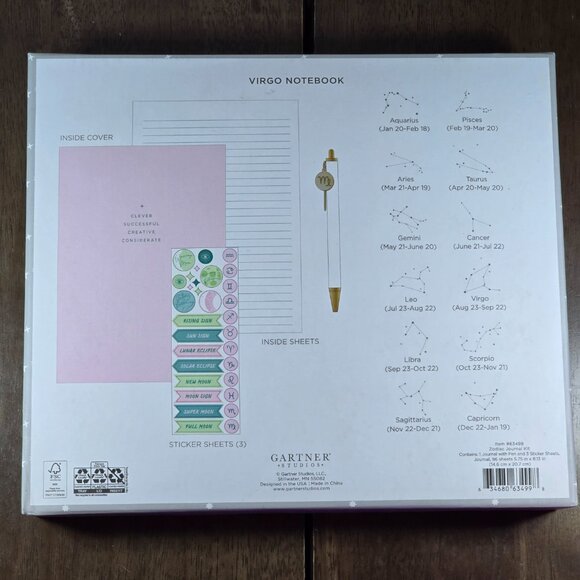 Gartner Studios Virgo Astrology Casebound Flex Journal Set, 5.75x8.125, 96 Sheet - Picture 2 of 4
